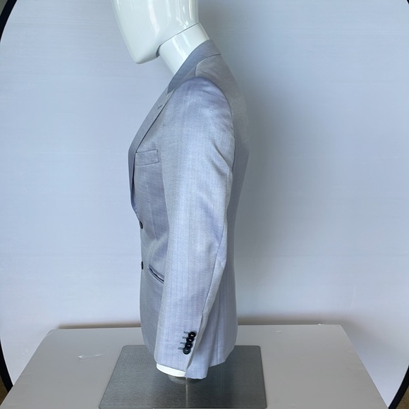 Versace Light Blue Herringbone Sport Jacket 48 Euro Short - Picture 8 of 14